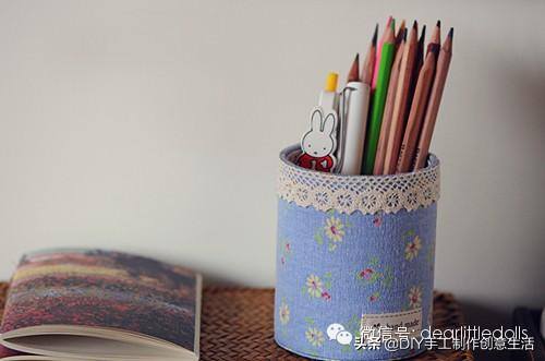 废物利用手工制作笔筒（卷纸芯改造笔筒教程）