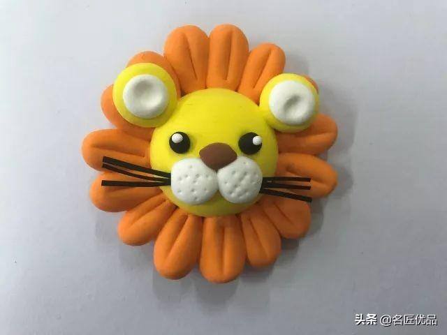 彩泥手工制作（幼儿园亲子手工：狮子手工制作图解）