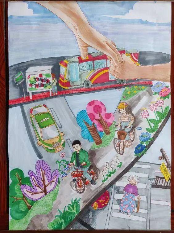 创建文明城市主题绘画（北京市丰台区师范学校附属小学一年级6班裴艺术作品征集活动圆满落幕）