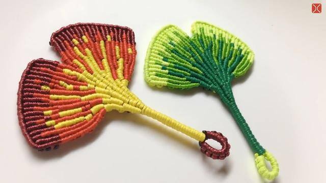 银杏叶在家加工方法（手工编织银杏叶钥匙链吊坠教程）