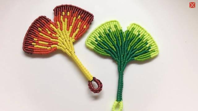 银杏叶在家加工方法（手工编织银杏叶钥匙链吊坠教程）
