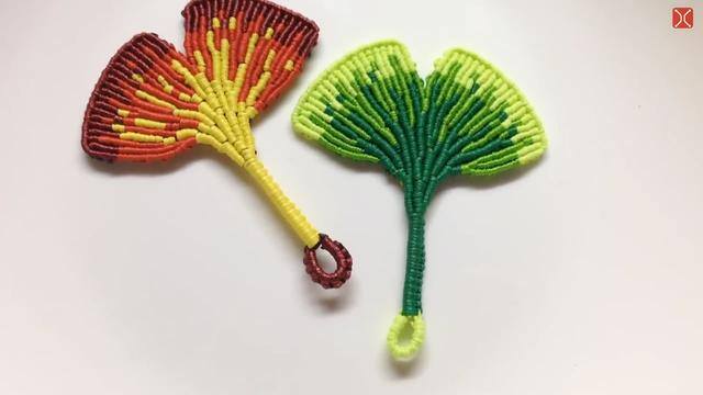 银杏叶在家加工方法（手工编织银杏叶钥匙链吊坠教程）