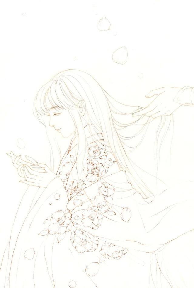 画画简单漂亮古风人物（喜欢古风手绘图吗？古风女子画法过程图）
