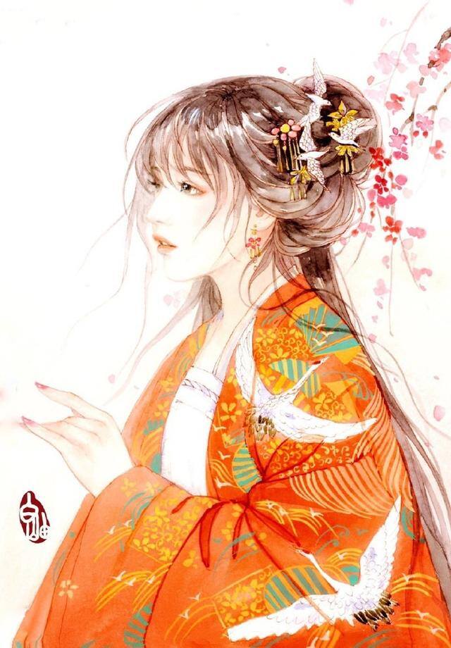 画画简单漂亮古风人物（喜欢古风手绘图吗？古风女子画法过程图）