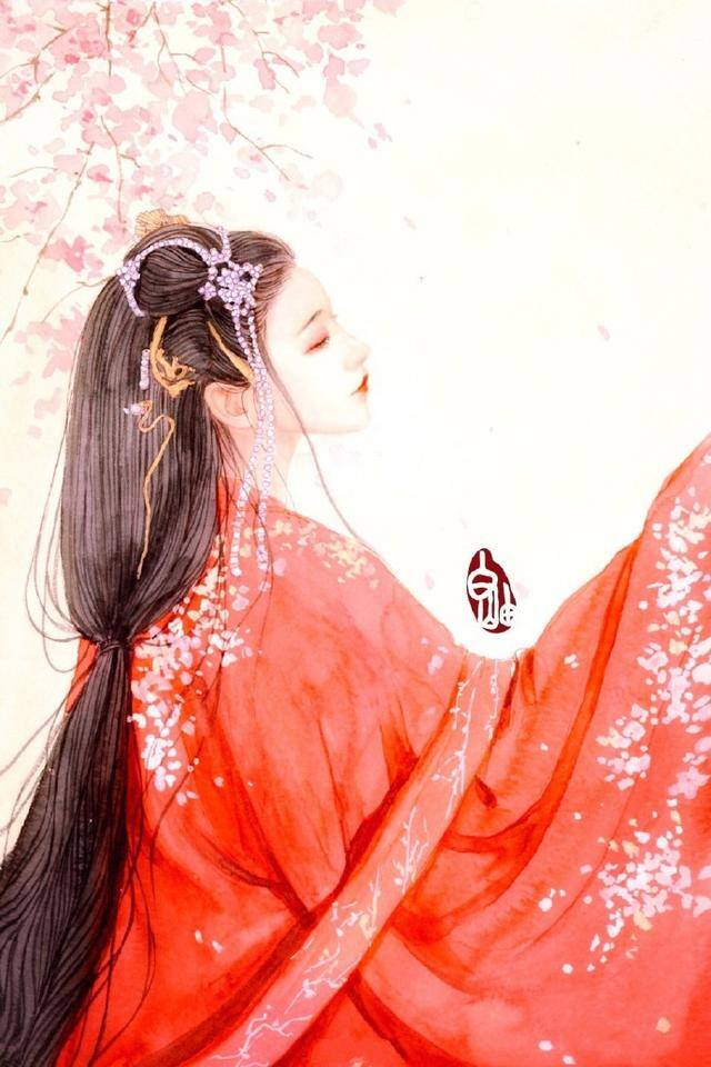 画画简单漂亮古风人物（喜欢古风手绘图吗？古风女子画法过程图）