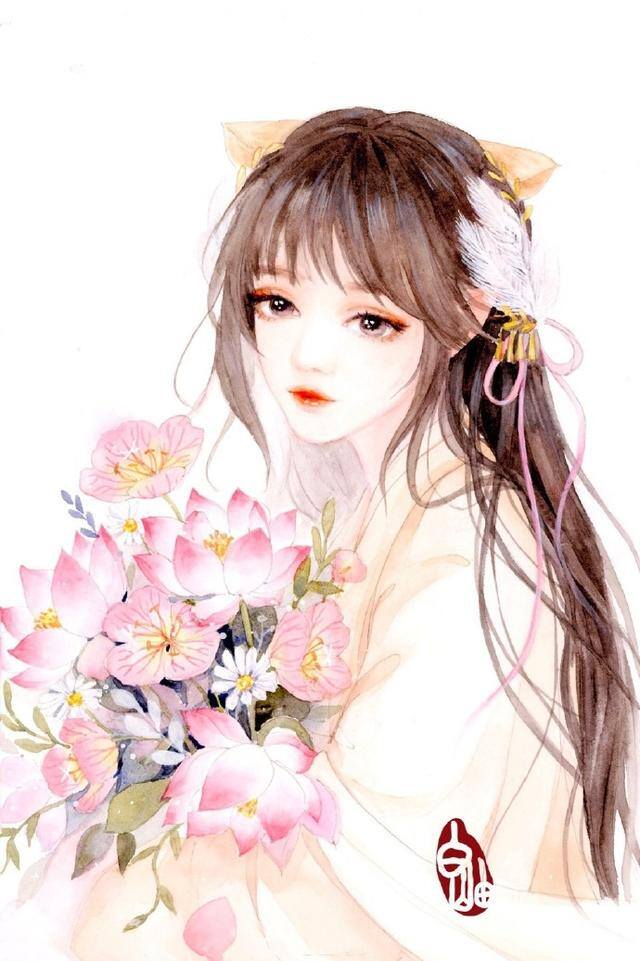 画画简单漂亮古风人物（喜欢古风手绘图吗？古风女子画法过程图）