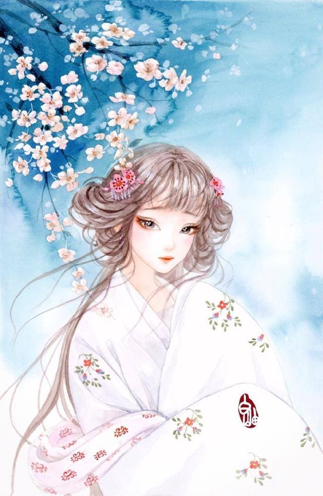 画画简单漂亮古风人物（喜欢古风手绘图吗？古风女子画法过程图）