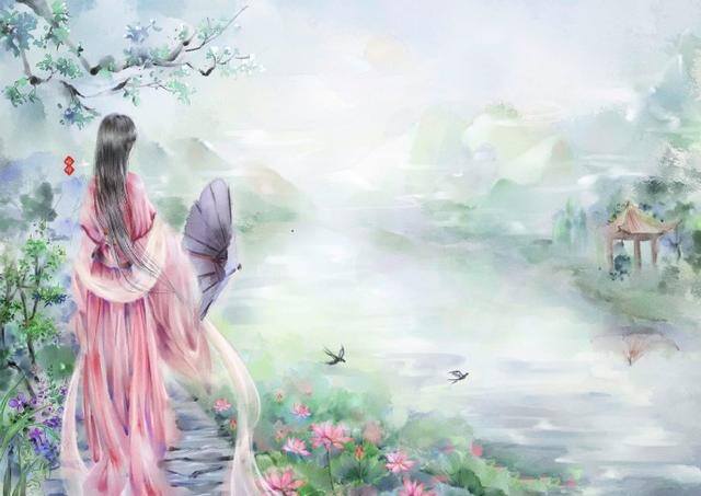 画画简单漂亮古风人物（喜欢古风手绘图吗？古风女子画法过程图）