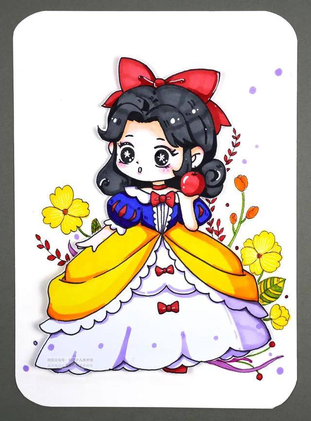 儿童画公主（迪士尼公主绘画教程）