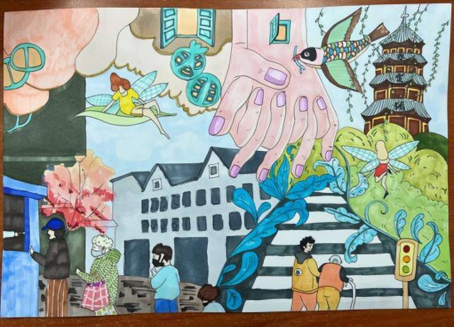 创建文明城市主题绘画（北京市丰台区师范学校附属小学一年级6班裴艺术作品征集活动圆满落幕）