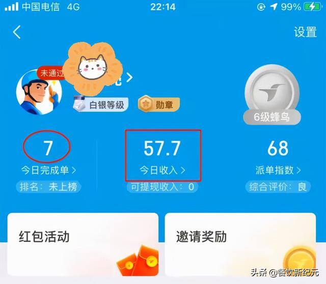 送外卖一个月能赚多少（南昌外卖小哥，4年前12个小时收入57元）