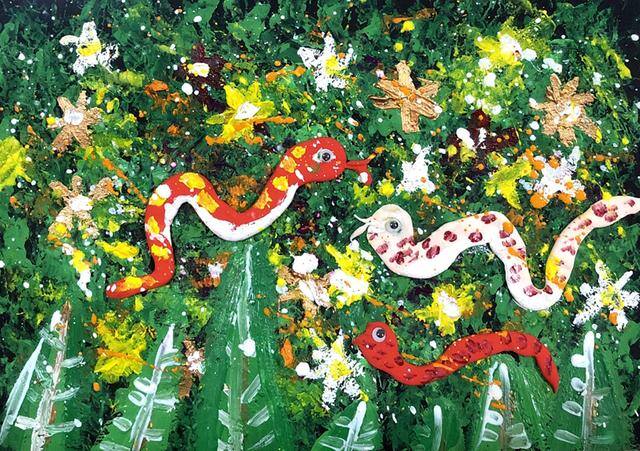10一15岁画画教程（蛇的形状和色彩特征）