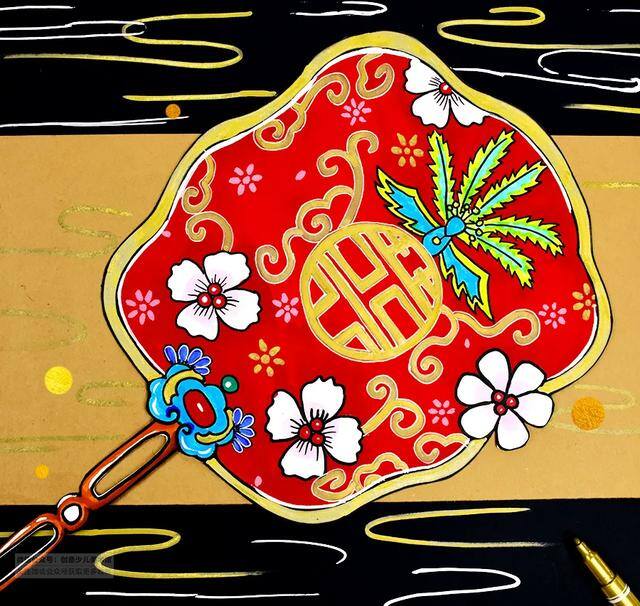 凤凰怎么画好看又霸气（美术课程《团扇》）