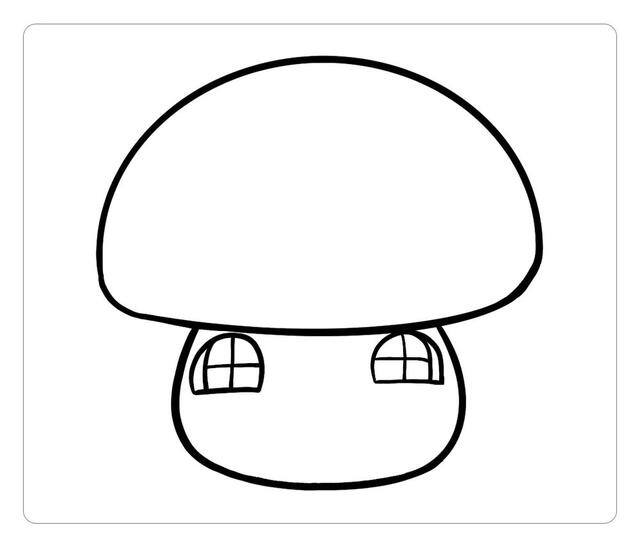 蘑菇怎么画简单又漂亮（蘑菇房子简笔画，小朋友们想不想住在里面呢）