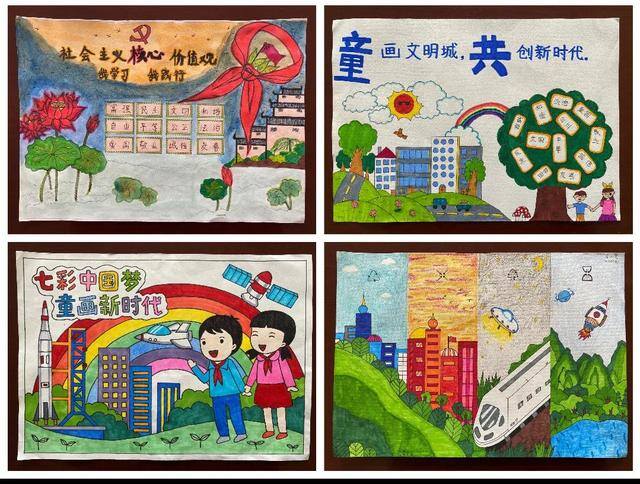 创建文明城市绘画（温泉小学开展“童画文明城手绘新时代”主题绘画活动）