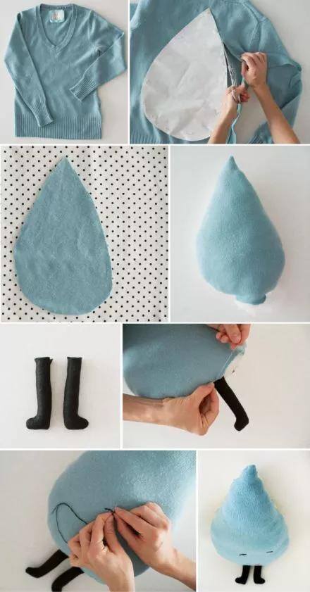 手工制作小玩具（旧衣服不要扔，这样做成抱枕，孩子都爱不释手！）