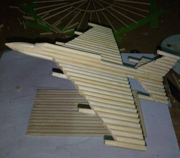 变废为宝手工小制作（用一次性筷子做一个飞机模型，简单易学，手工diy教程）