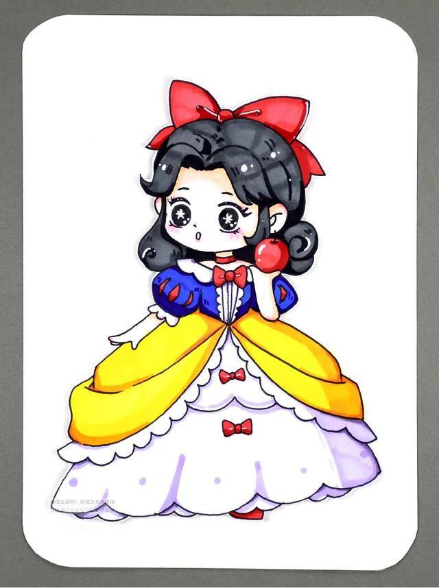 儿童画公主（迪士尼公主绘画教程）