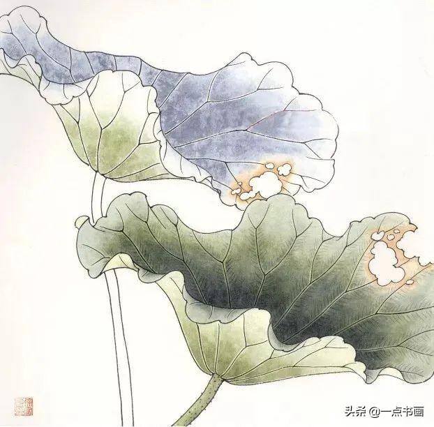 荷花怎么画漂亮又复杂（写意荷花的画法）