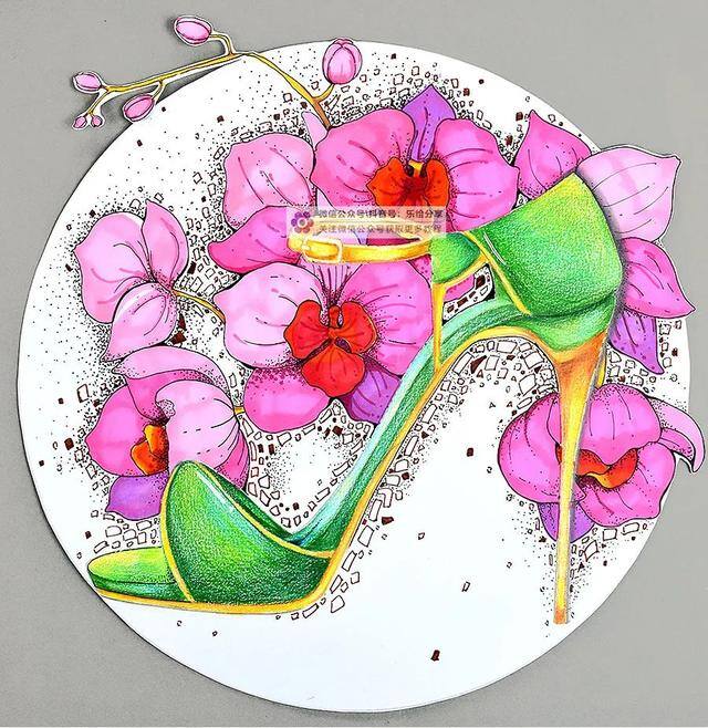 高跟鞋怎么画简单又漂亮（annabucciarelli的高跟鞋插画欣赏）