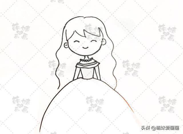 漂亮的公主怎么画（可爱的小公主，跟着步骤画很快就可以学会哦！）