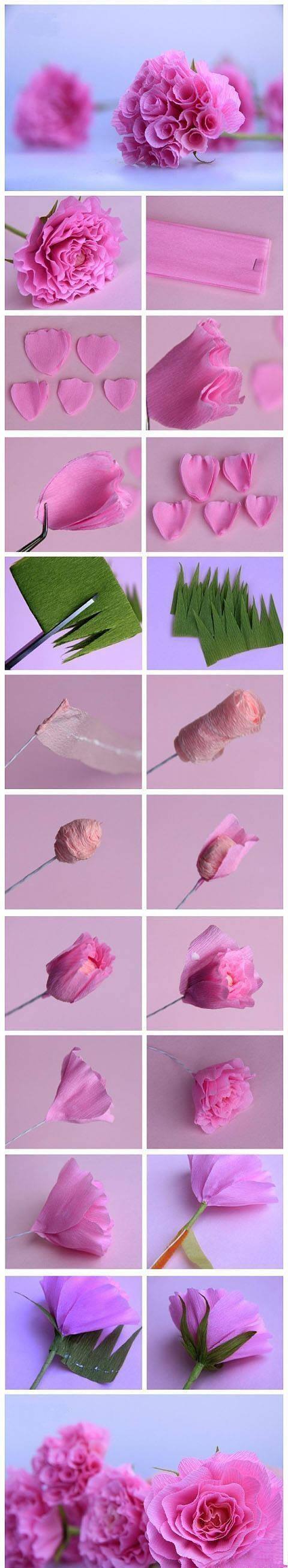 手工做花（手把手教你做一朵好看的纸花）
