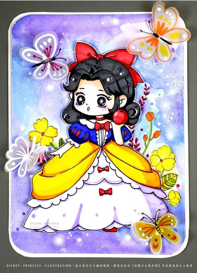 儿童画公主（迪士尼公主绘画教程）