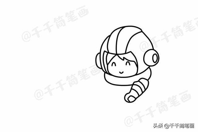 简笔画简单好看易画（亲子涂色画之科幻宇航员）