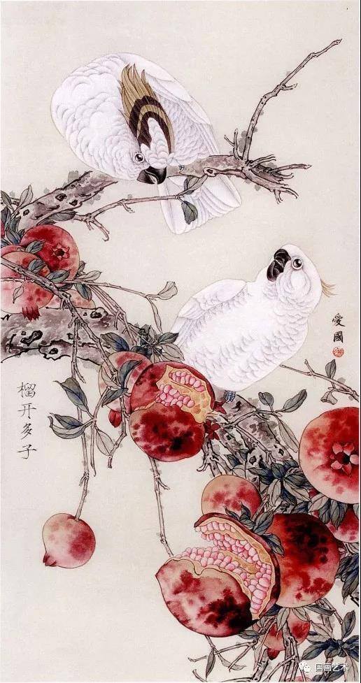 石榴怎么画简单又好看（工笔石榴《榴开多子》画法步骤）