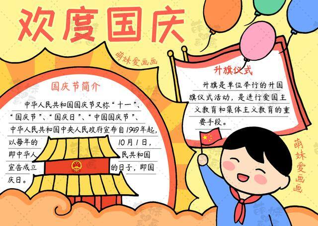 画画大全简单漂亮（2022国庆节手抄报及简笔画合集，简单又漂亮！）