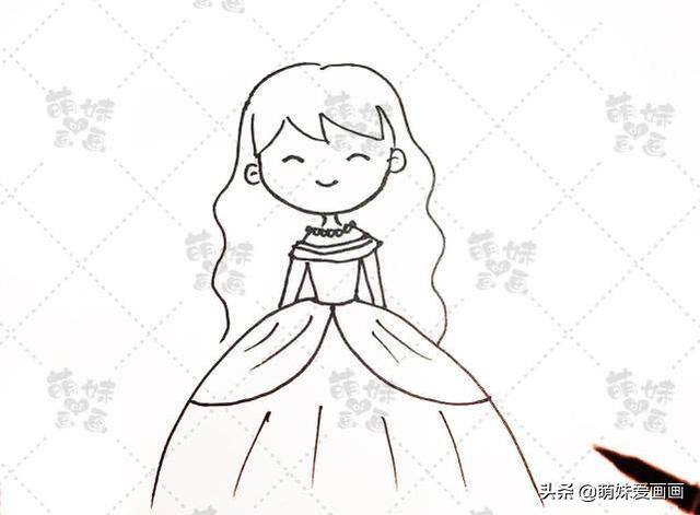 漂亮的公主怎么画（可爱的小公主，跟着步骤画很快就可以学会哦！）