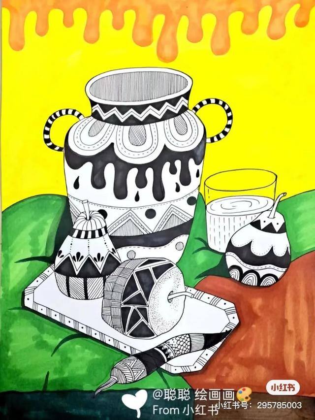 春夏秋冬的画又简单又漂亮（小朋友的线描作品欣赏）