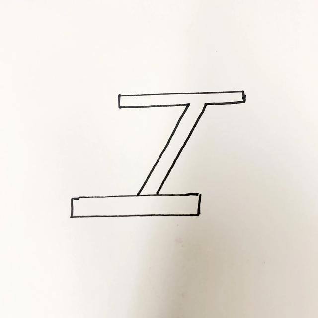 高铁怎么画好看又漂亮又简单（字母搭配蝉绕，黑白的形式来创作这幅作品）