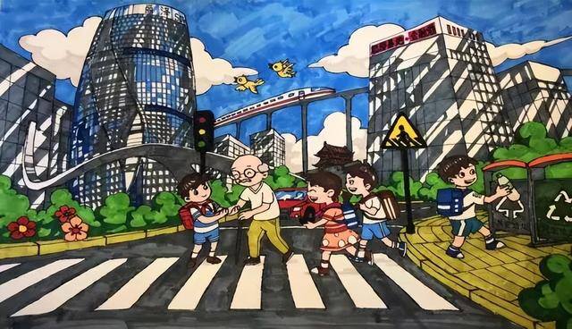 创建文明城市主题绘画（北京市丰台区师范学校附属小学一年级6班裴艺术作品征集活动圆满落幕）