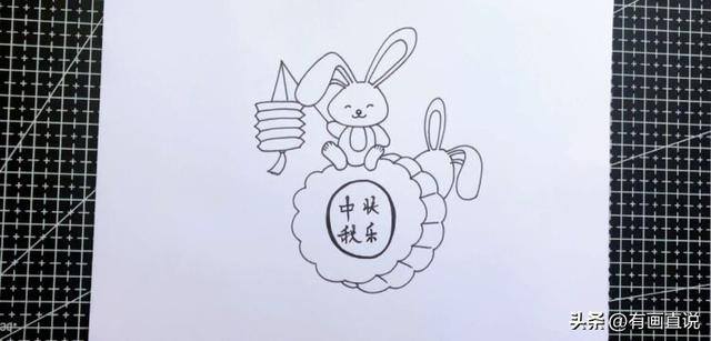 简单又好看的中秋节画（中秋节主题线描画）