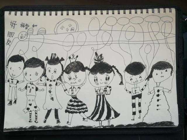 超简单好看的黑白画（我家的“小书本”）
