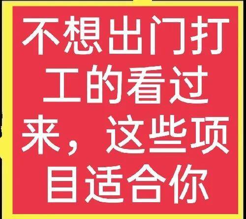 在家创业加工（农村创业赚钱的项目）