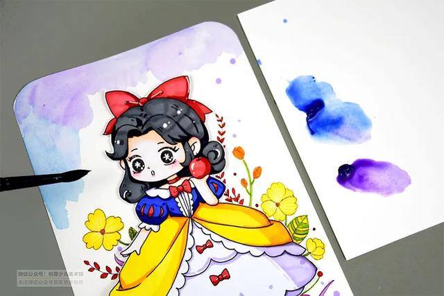 儿童画公主（迪士尼公主绘画教程）