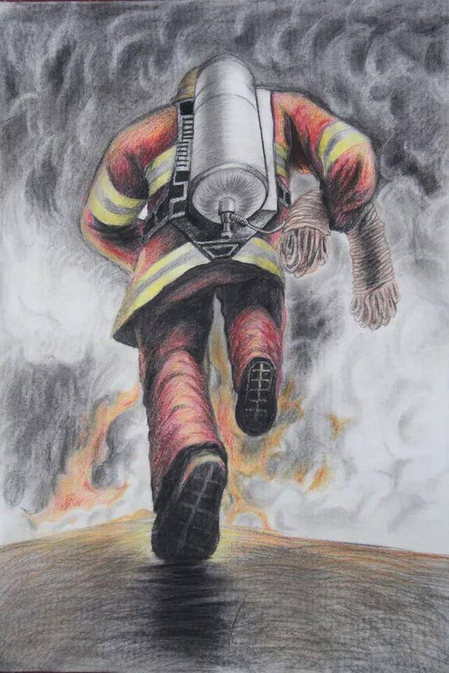 关于消防的绘画作品（“消防安全伴我成长”绘画作文大赛展播）