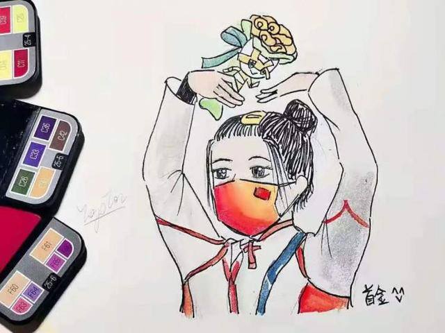 开学画什么好看又简单（“击剑小能手”画出奥运组图漫画）
