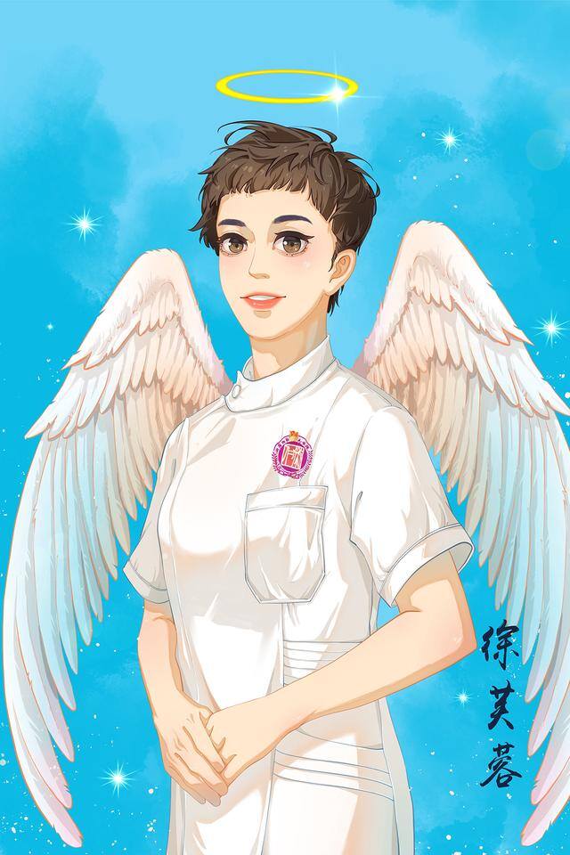 白衣天使怎么画简单又漂亮（长沙师范学院学子为白衣天使画画）