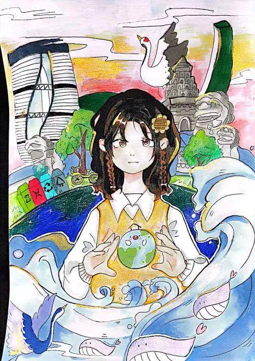 创建文明城市主题绘画（北京市丰台区师范学校附属小学一年级6班裴艺术作品征集活动圆满落幕）