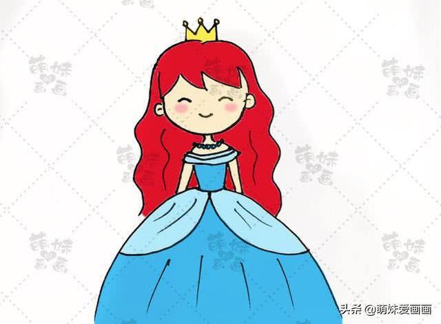 漂亮的公主怎么画（可爱的小公主，跟着步骤画很快就可以学会哦！）