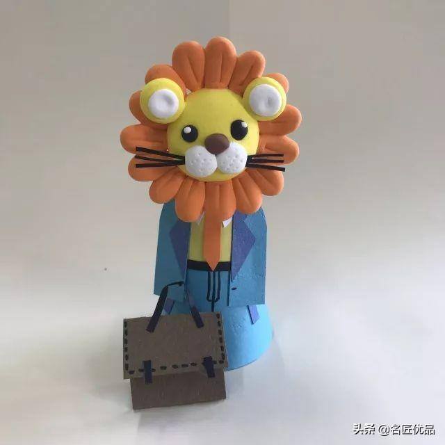 彩泥手工制作（幼儿园亲子手工：狮子手工制作图解）