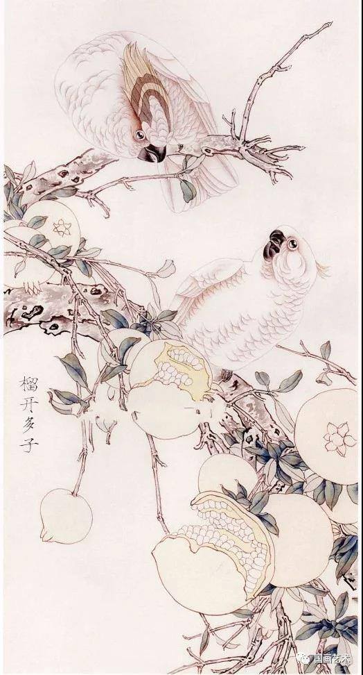 石榴怎么画简单又好看（工笔石榴《榴开多子》画法步骤）
