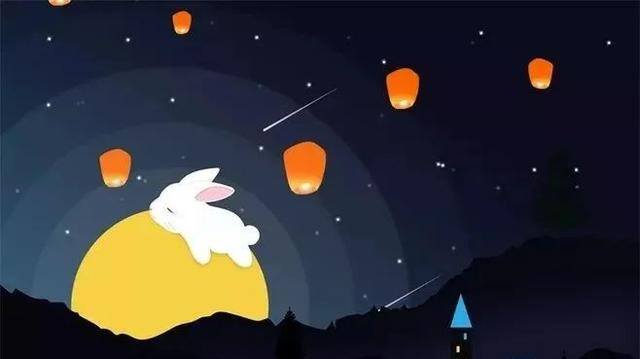 白露儿童画简单漂亮（中秋节插画教程）