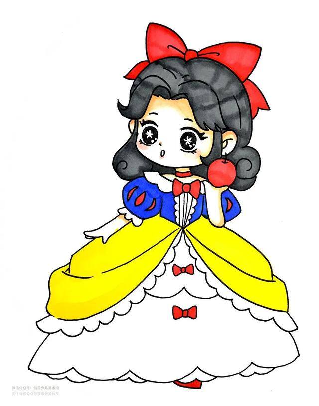 儿童画公主（迪士尼公主绘画教程）