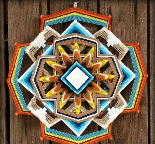 木棍手工制作（手把手教你编织“上帝之眼”挂件，简单易学，手工diy教程）