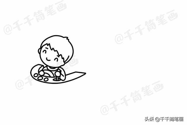 简笔画简单好看易画（亲子涂色画之科幻宇航员）