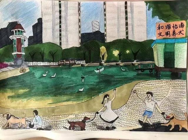 创建文明城市主题绘画（北京市丰台区师范学校附属小学一年级6班裴艺术作品征集活动圆满落幕）